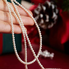 Vintage Elegant Jewelry Simple White Pearl Chain Choker Necklace for Women