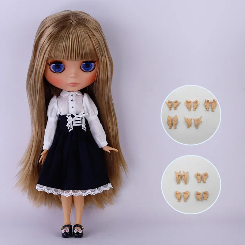 ICY DBS Blyth Doll Tan Skin Matte Face With Eyebrows Special Price 1/6 BJD JOINT body Neo Christmas Gift Anime