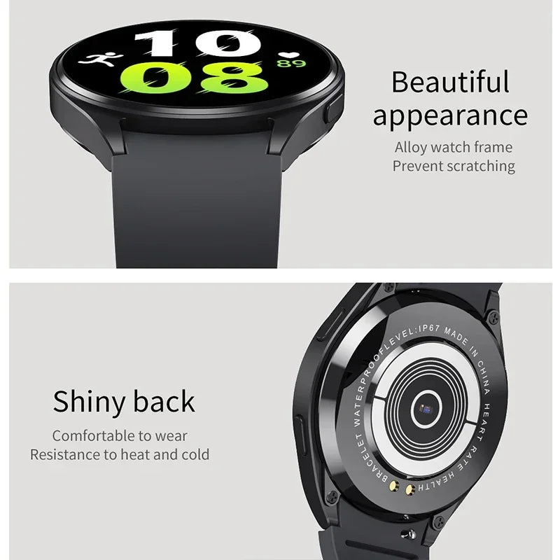 2025 New Smart Watch Women 1.28" Color Screen Bluetooth Call Heart Rate Health Monitoring for Samsung Watches 6 Pro Update