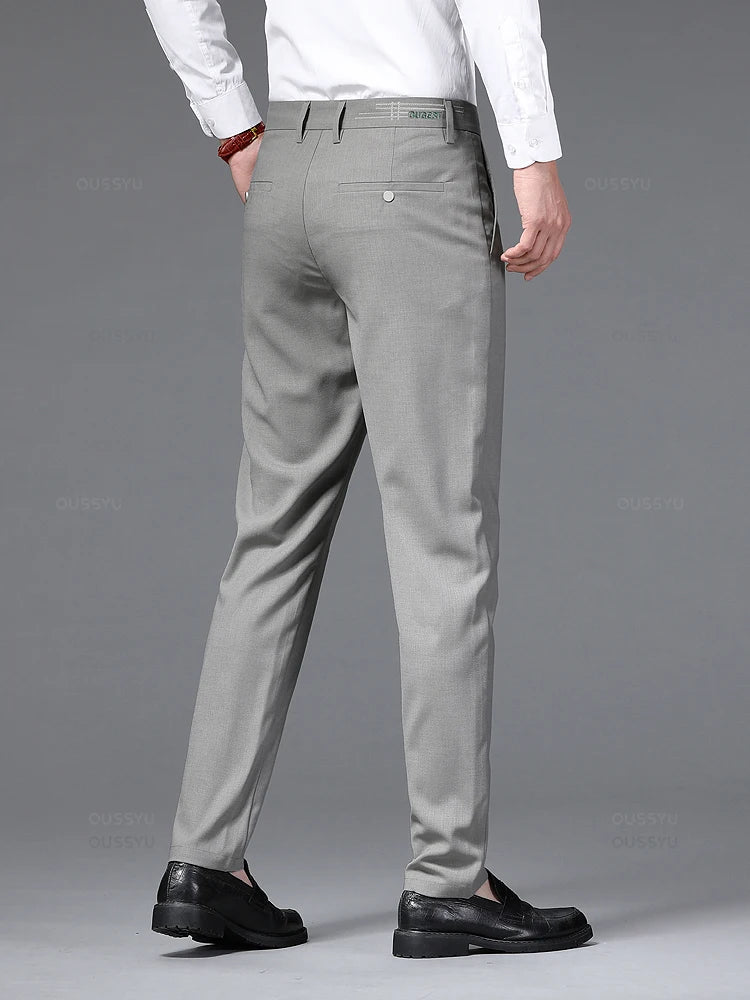 Luxury Smooth Soft Business Suit Formal Pants Men