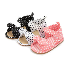 Summer Sandals Baby Girl Shoes Polka Dots Anti-slip Rubber Sole First Walkers