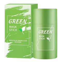 Green Tea Face Deep Cleaning Mud Solid Mask Stick Oil Control Smearing Mud Film Dispel Acne Blemish Mark Remove Blackhead Acne