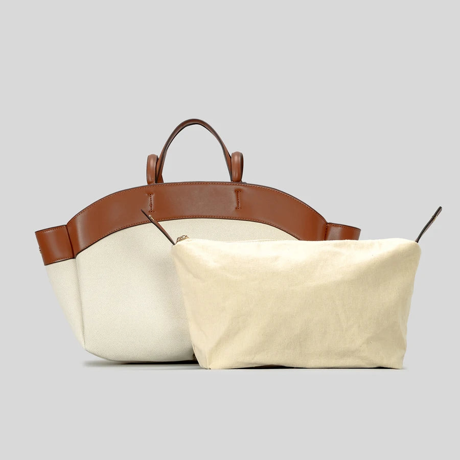 fashion large capacity basket bag casual canvas patchwork women shoulder bags