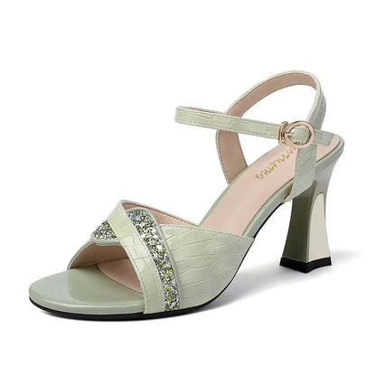 Elegant Sandals Ladies 2023 Shoes for Women Sandals Summer 2023 Peep Toe Dress Bling High Heels Sandals Female Fashion Sexy Shoe