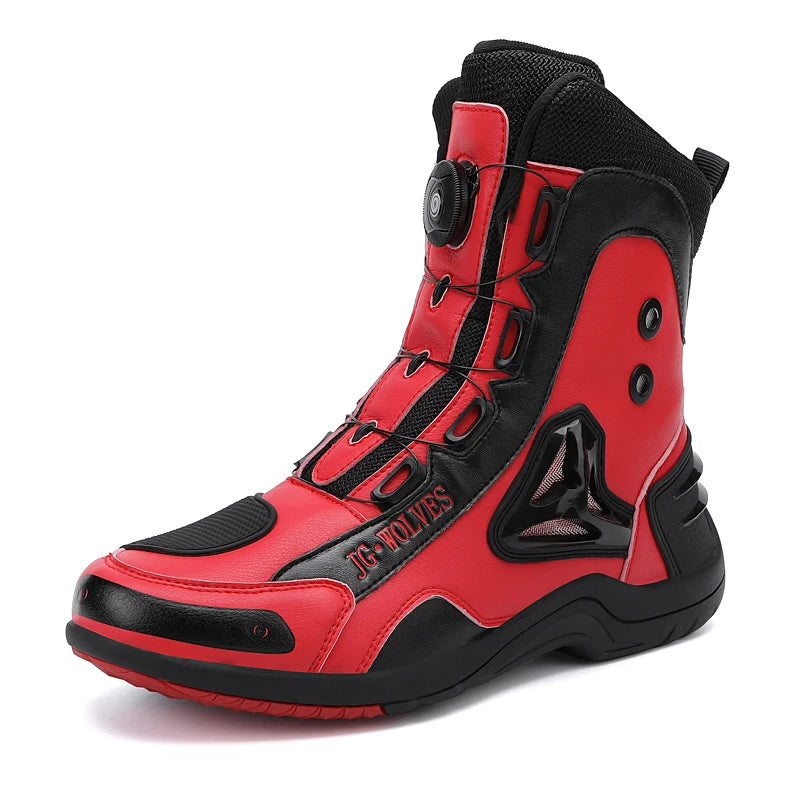 Motorcycle boots four seasons high-top outdoor riding boots fashion protective motorcycle shoes plus size off-road cycling shoes
