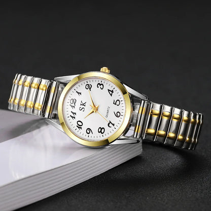 Elegant Small Dial Women Watches Fashion Elastic Strap Quartz Watch Reloj Mujer（Without Box）