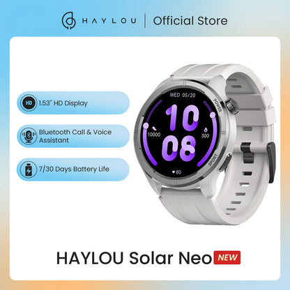 HAYLOU Solar Neo Smart Watch 1.53'' HD Display Bluetooth Call 24H Health Monitoring Smartwatchs Men Women Smart Sport Watchs