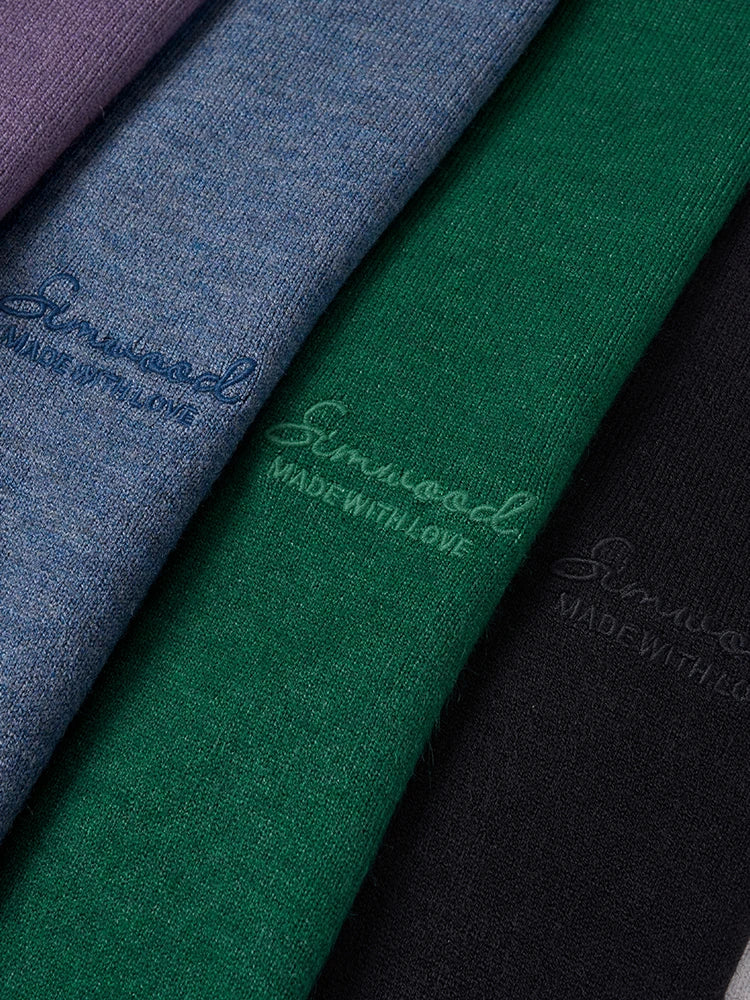 Autumn Basic Sweater Men Regular Fit Warm Knits Pullovers
