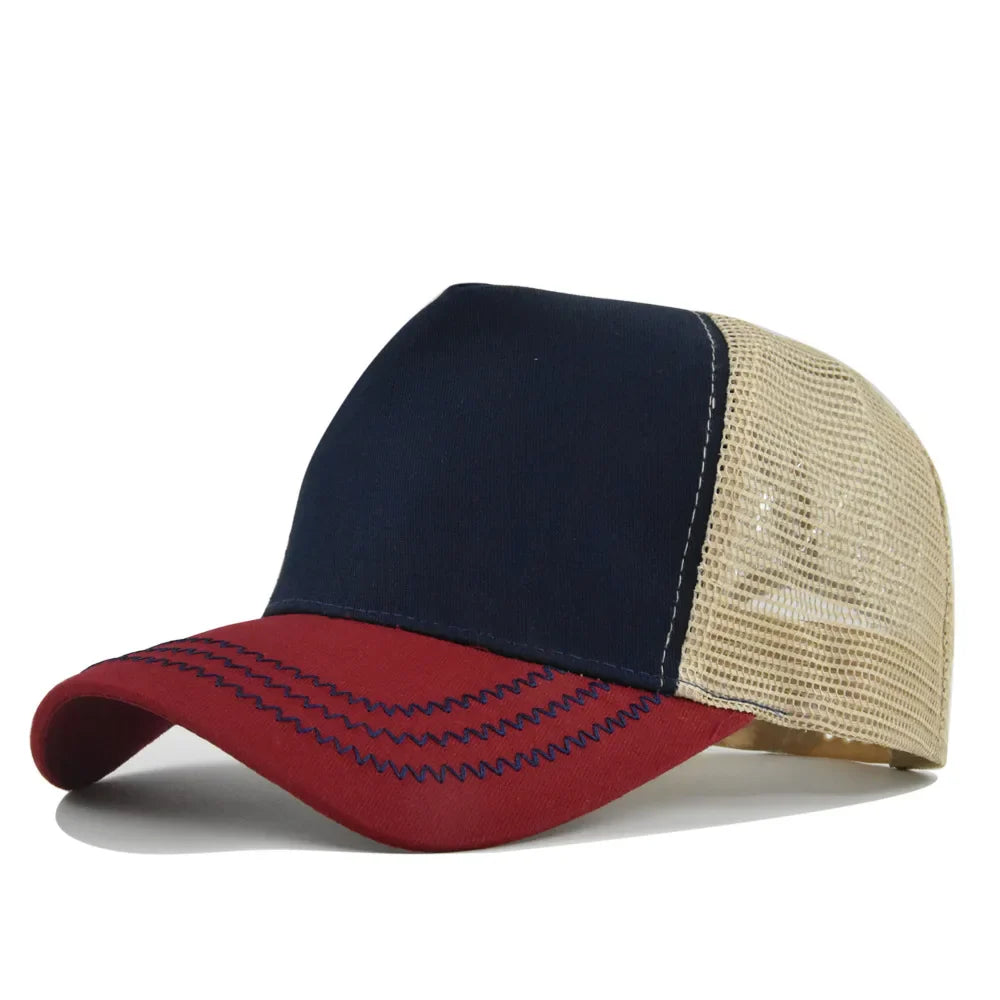 Fashion SunHat Outdoors Trucker Hat Cotton Mesh BreathableBaseball Cap Women Men Summer Sunshade MeshCap Truck Hat Cap Wholesale