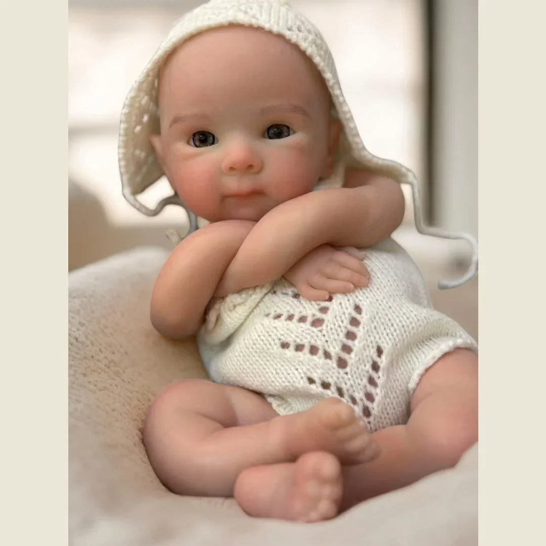 Open Mouth 13Inch Bettie With 2 Sets Clothes Solid Silicone Bebe Reborn Girl Handmade Painted Skin Soft Touch Newborn Girl Dolls