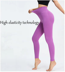 Seamless High Waist Nude Yoga Pants Women's Honey Peach Hip Lifting Tight Fitness