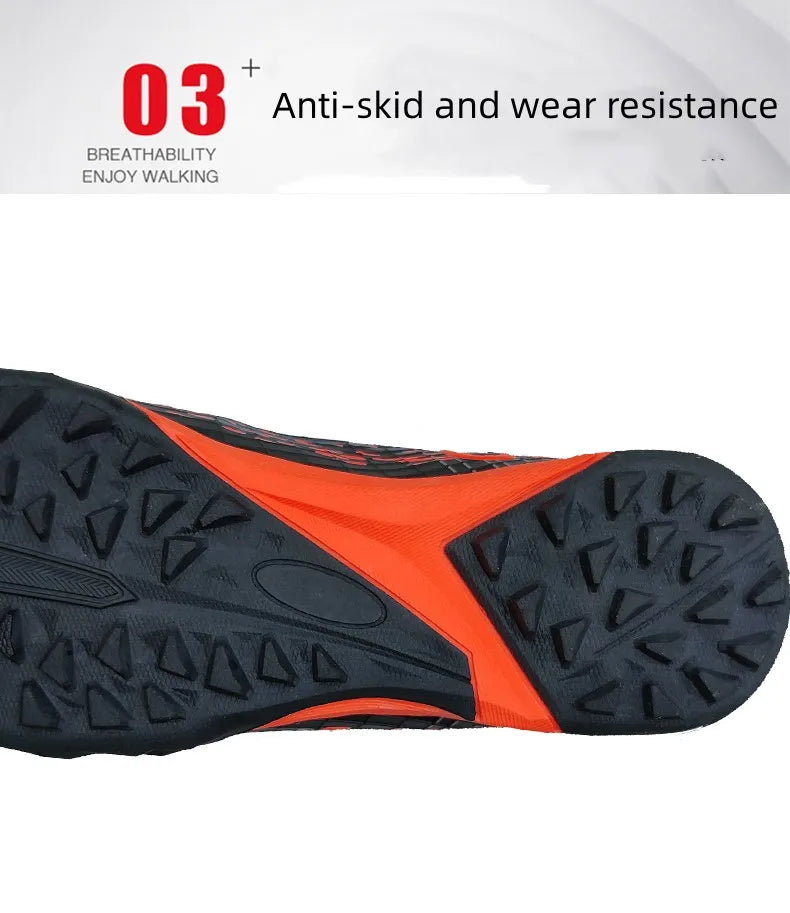 Fashion Green Men's Football Shoes Superstar Outdoor Non-slip Child Futsal