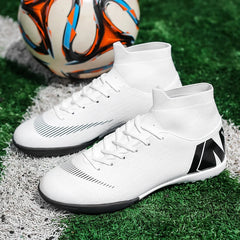 Men Soccer Shoes Cleats Adult Ankle Anti-Slippery Futsal TF/FG