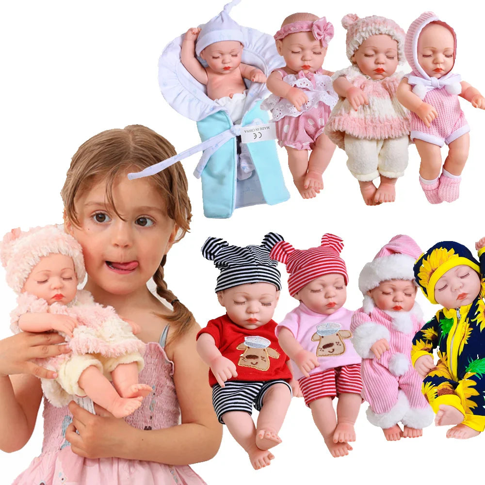 12 Inch New Reborn Doll 30CM Realistic Girl Bebe Baby Doll With Fashion Clothes Baby Doll Soft Skin Vinyl  Kids Toys Dolls Gift