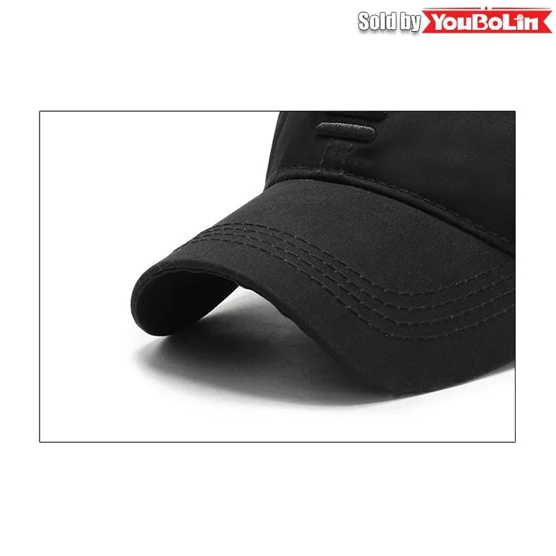 Hat baseball cap European and American fashion spring and autumn sun hat simple black summer leisure duckbill cap sports cap