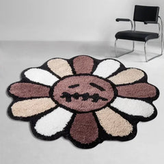 Aesthetic Sunflower Carpet Bathroom Anti Slip Carpet Cactus Flower Jack Tufted Rug