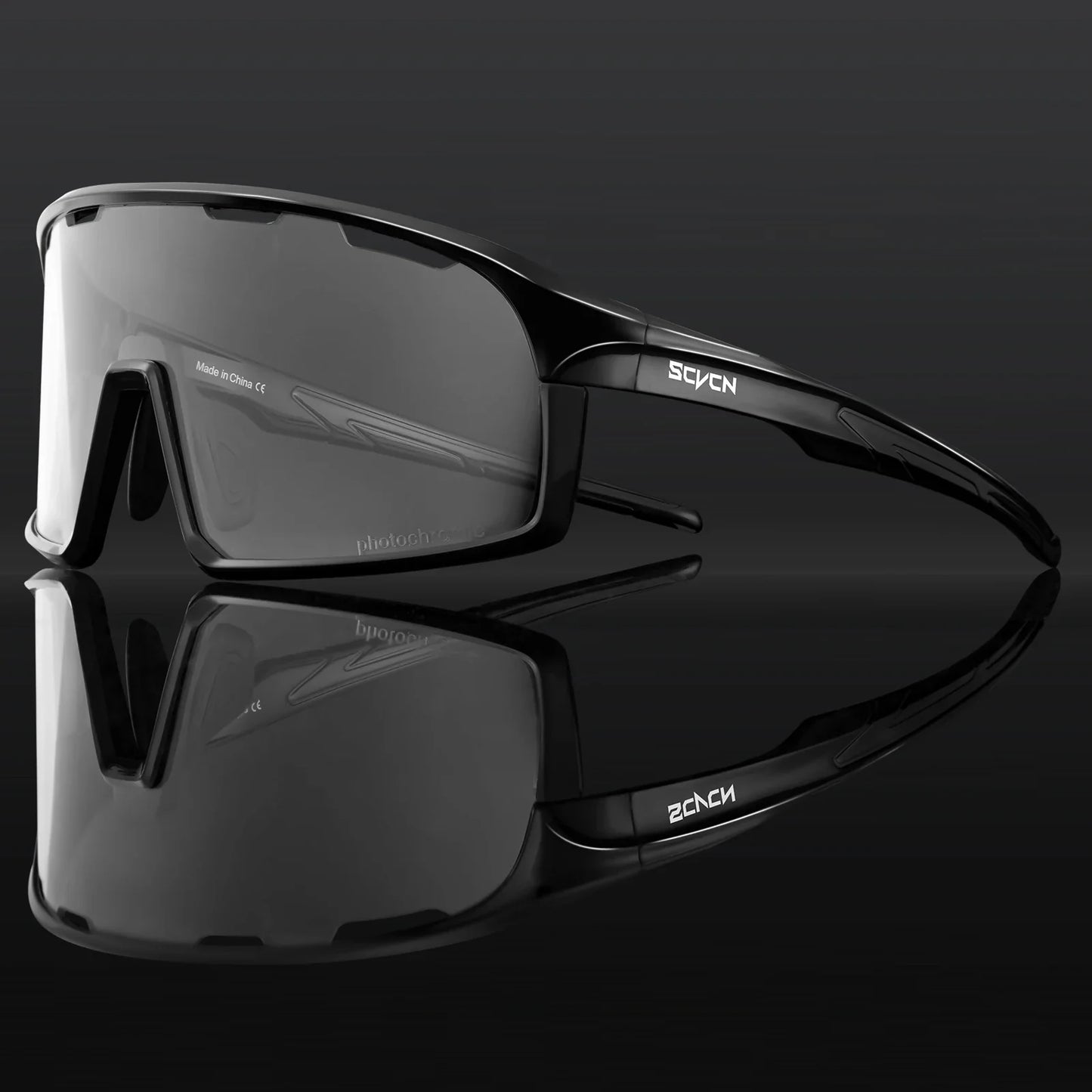 SCVCN Photochromic Cycling Sunglasses Cycling Glasses UV400 Bicycle Eyewear Sports MTB Outdoor Bike Goggles Sunglasses Eyepieces
