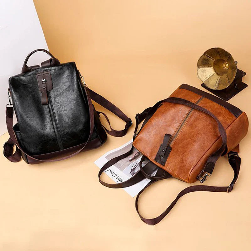 Female Backpack Multifunction PU Leather School Bag Women Shoulder Bag Travel Back Pack Mochila Feminina