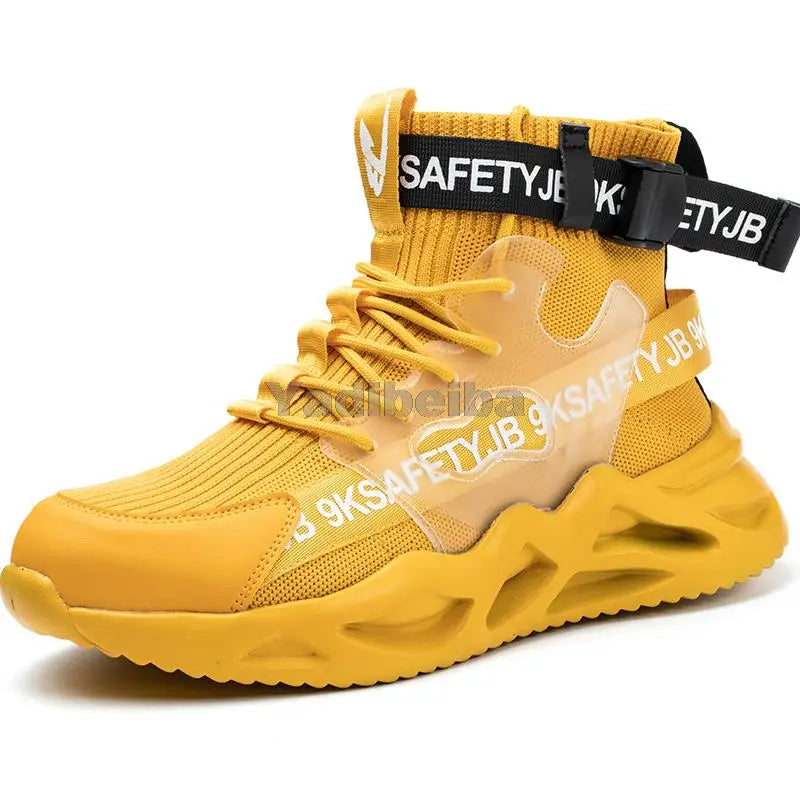 Work Safety Boots Men Women Shoes Steel Toe Safety Work Shoes Indestructible Shoes Anti-smash Fashion Sneakers Work Footwear