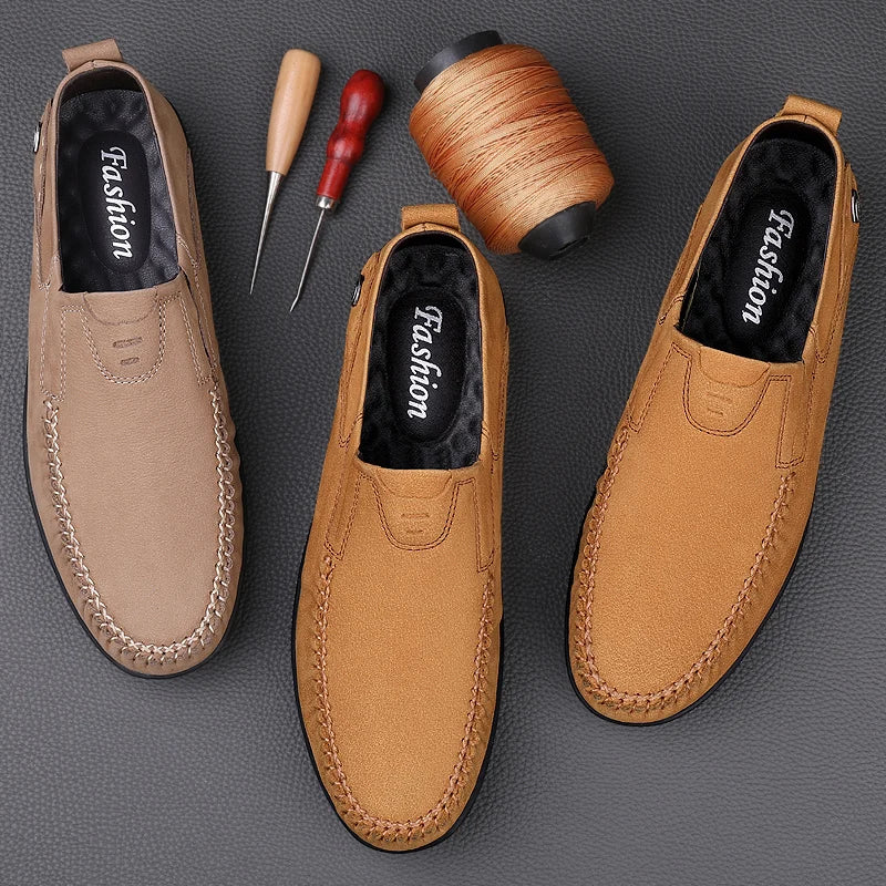 Golden Sapling Elegant Men's Casual Shoes Genuine Leather Loafers Leisure Flats Fashion Formal Party Footwear Business Shoes Men
