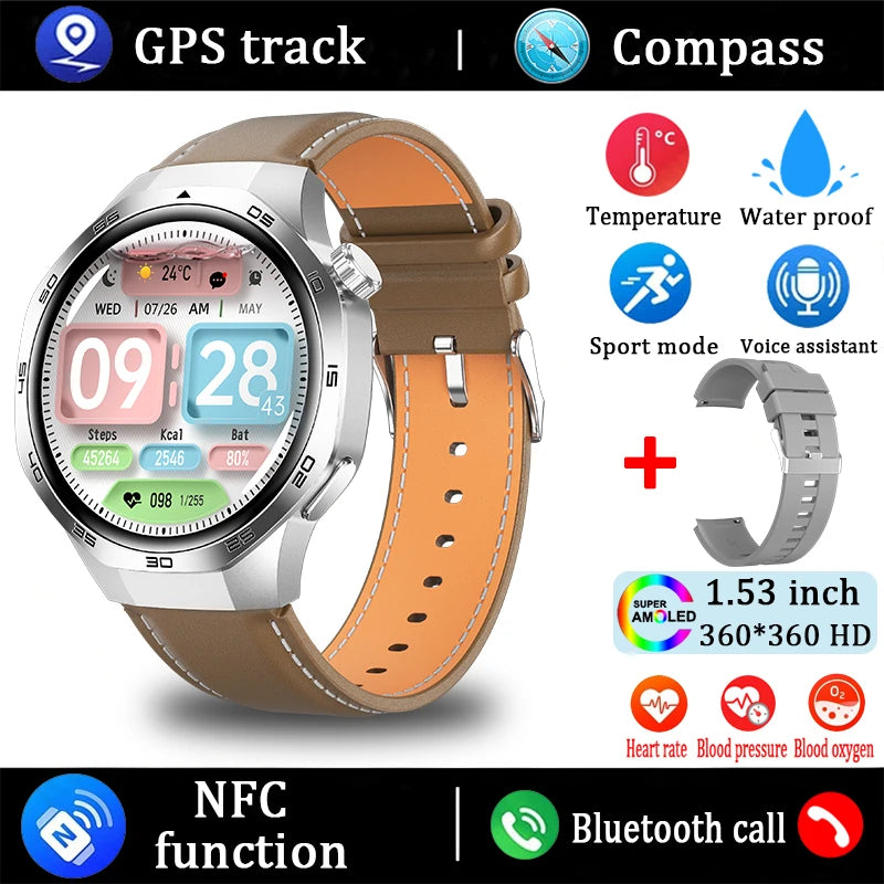 For Huawei Watch GT5 Pro Smart Watch 1.53 Inch HD AMOLED Screen