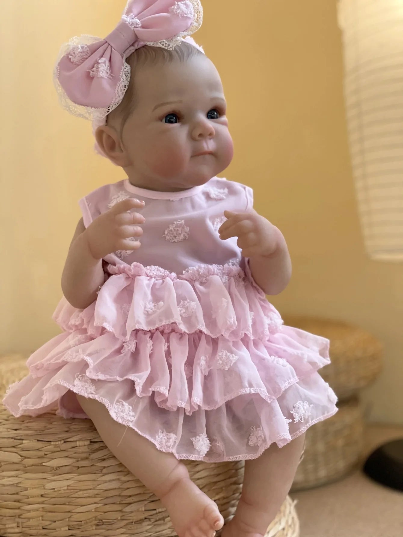 18inch Girls Bettie Full Silicone Vinyl Bebe Reborn Lifelike Painted Soft Skin Doll For Children's Gift