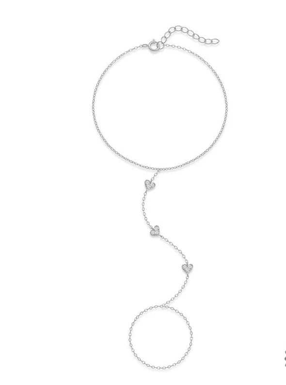 CANNER Minimalism Octagonal Star Finger Bracelet For Women 925 Sterling Silver Ins Flower Multi-layer Bracelet Fine Jewelry