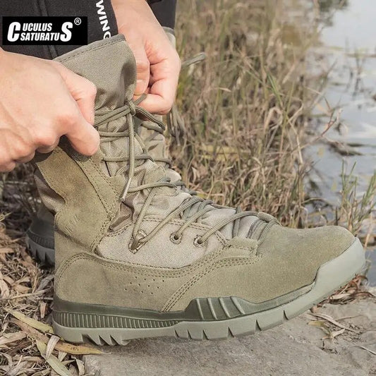 Military Ankle Boots Men Outdoor Tactical Combat Man Boots Army Hunting Work Boots
