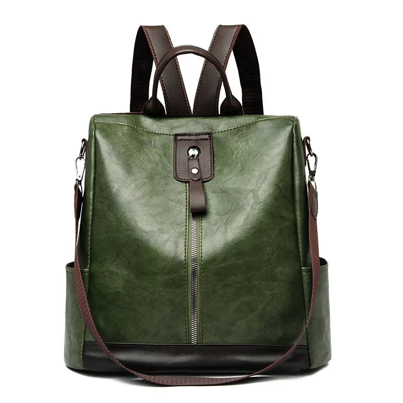 Female Backpack Multifunction PU Leather School Bag Women Shoulder Bag Travel Back Pack Mochila Feminina