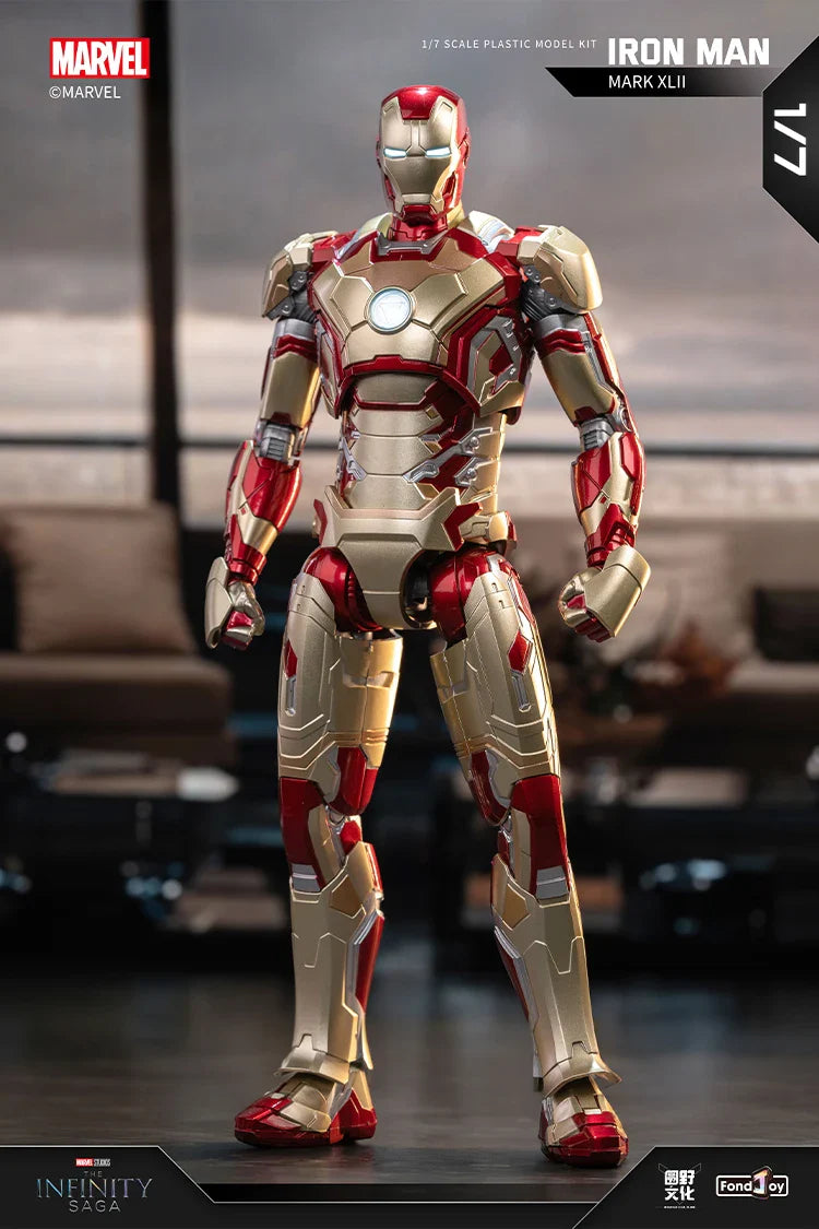 Original FondJoy Iron Man MK42 MK43 MK46MK5 MK6 MK7 DIY Toy Action Figure Tony Stark Legend Collection Anime Model Kids Gift