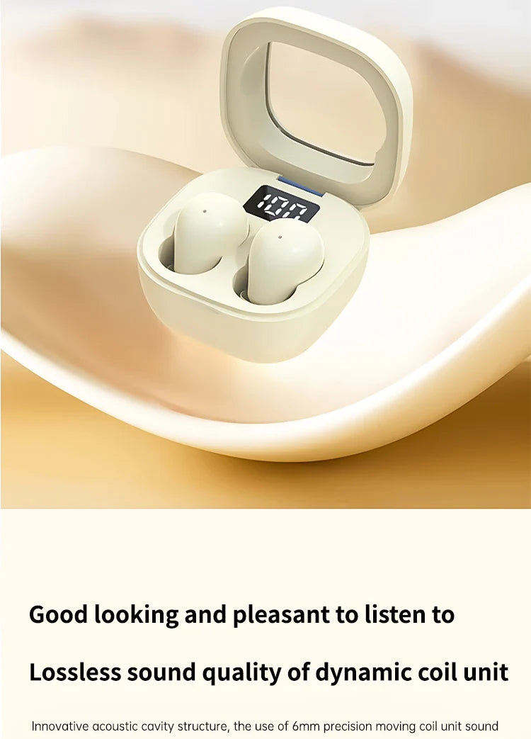 Mini Sleep Wireless Bluetooth Headphones TWS Headsets With Mic Stereo Sport In-ear EarphoneLong Standby HD Call Earbuds Game