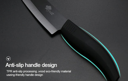 Ceramic Knife 3 4 5 6 inch Serrated Bread Knife Kitchen Black Zirconia Blade Knife