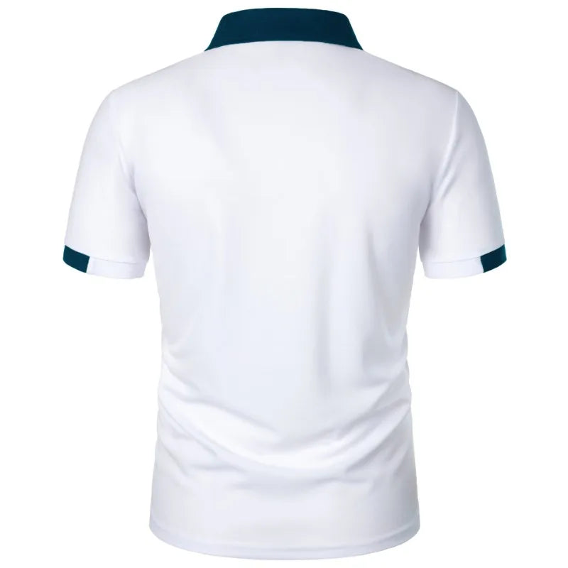 New Men's Short Sleeve T Shirts Solid Color Polo Shirt with Pockets Breathable Loose Basic Shirts for Men Lightweight Tops