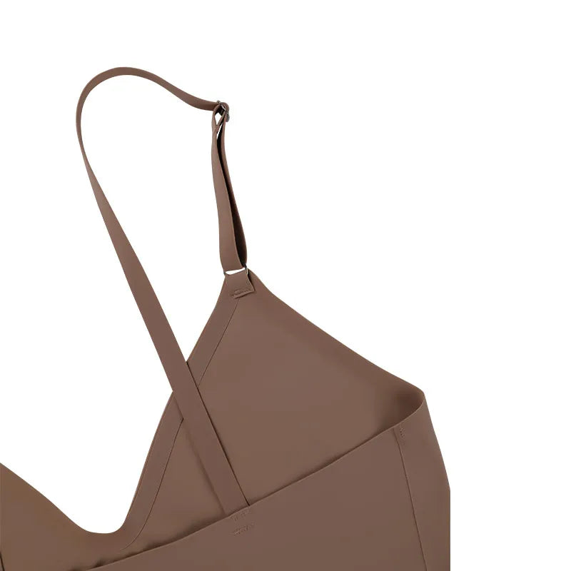 Seamless Bra Briefs Set Bustier Crop Tops Breathable Sexy Ice Silk Seamless