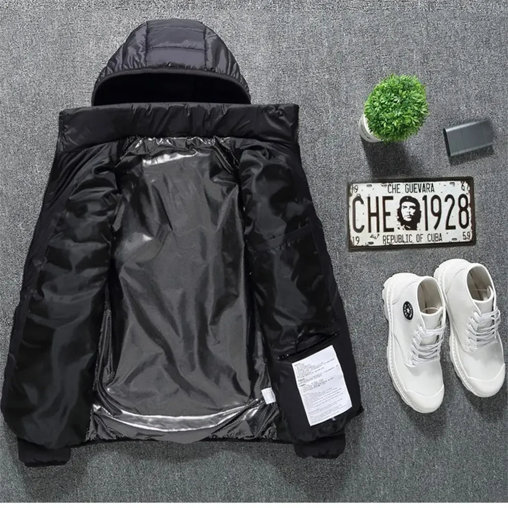 Heated Jacket Men Women USB Self Heated Clothing Washed Cotton Warm Coats