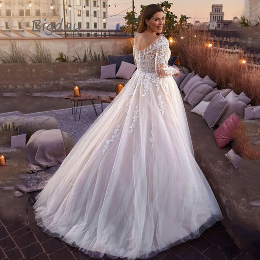 White Bridesmaid Dresses: Wedding Dresses Plus Size Lace Long Sleeve Women