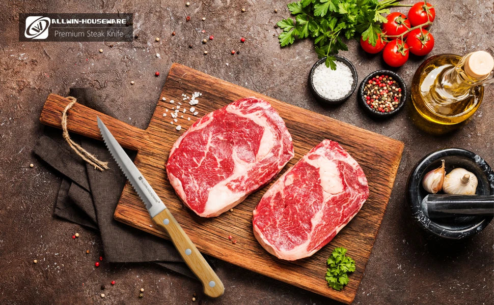 4/6/8pcs Kitchen Steak Knife Set Durable Stainless Steel 5 Inch Steak Knives Highly