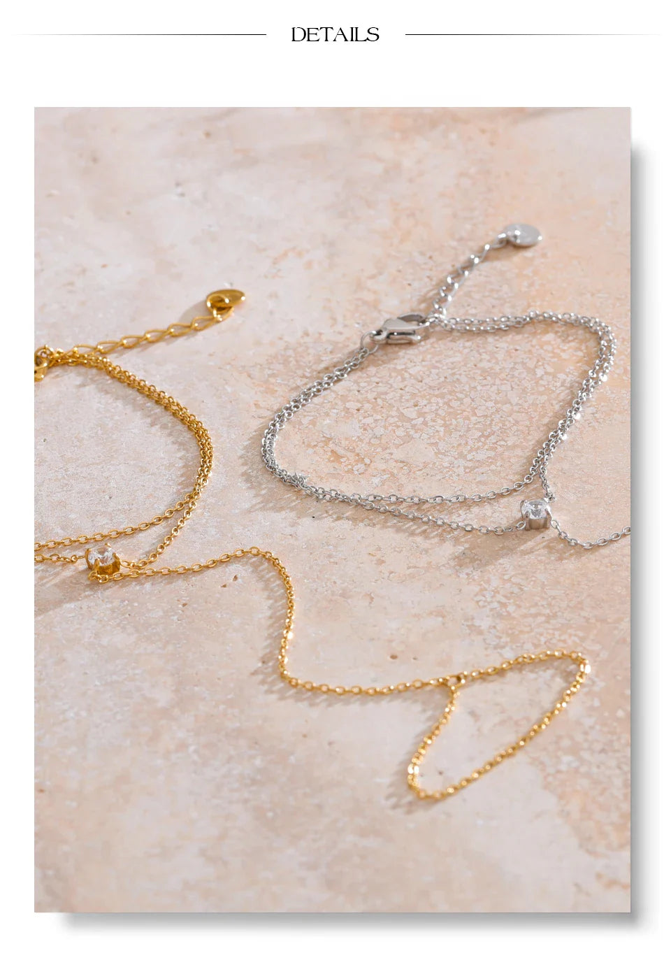 Yhpup Hot Style Zirconia Round Back of Hand Chain Finger Bracelet Bangle Stainless Steel Chic Fashion Jewelry Wholesale 2025 New