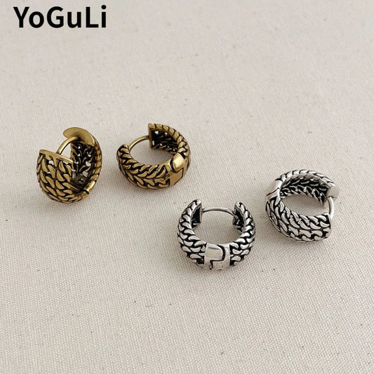 Fashion Jewelry Sweet Korean Temperament Metal Geometric Hoop Earrings For Women Party Gifts Simply Design Accessories