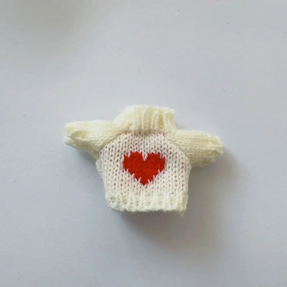 Christmas Style Dolls Sweater Dog Doll Clothes Cute White/Red/Green BJD Doll Clothes Mini 10cm for 16cm/17cm Bjd Doll