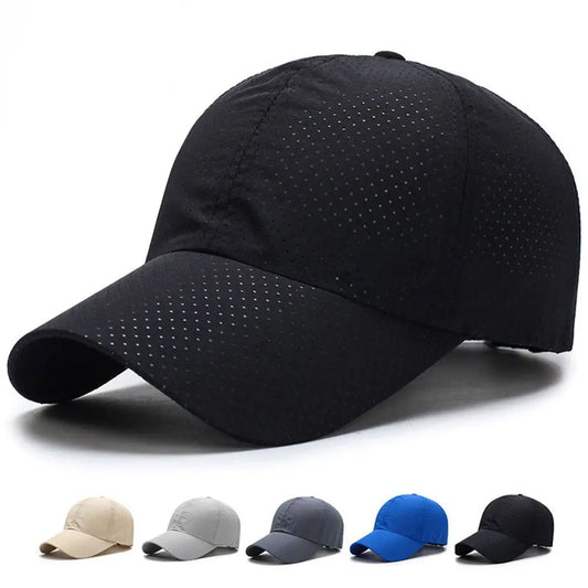 Breathable Quick Dry Baseball Cap Mesh Sun Hat Golf Tennis Cap For Outdoor Sports Running Hiking Camping For Men Women