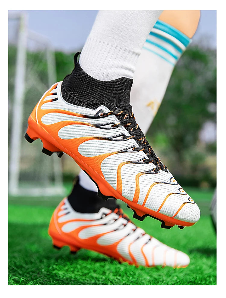 Soccer Cleats Men Sneakers Soccer Shoes Breathable Adult Kids TF/FG Football Boots