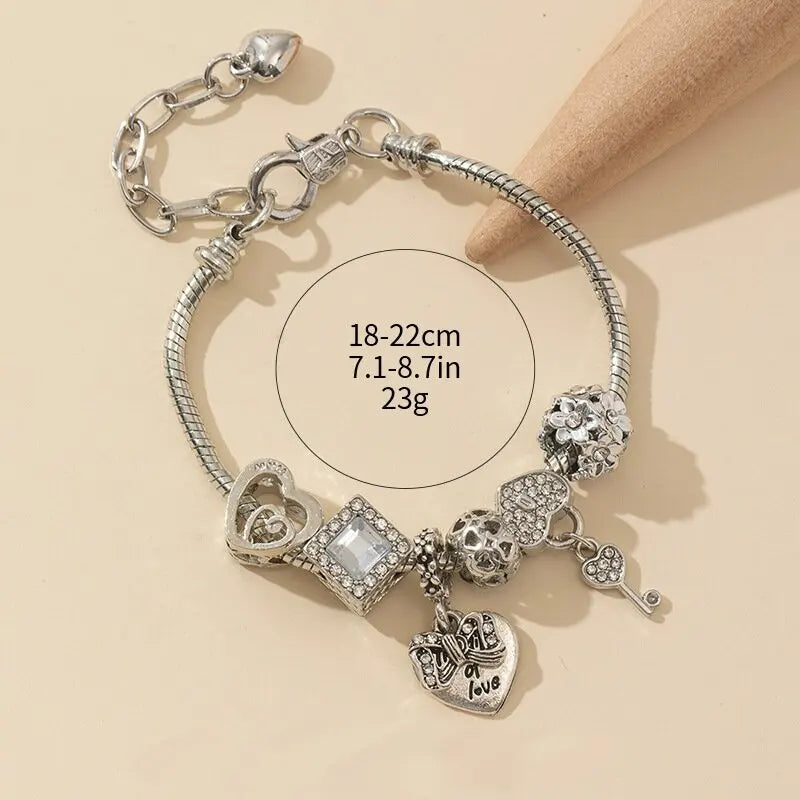 1PC Women's Fashion Pan Family Multi Element Beaded Bracelet Jewelry Accessories Suitable for Date, Party, Festival Gifts