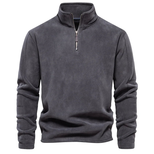 Outdoor Casual Hoodie Sweatshirt Men's Cotton Warm Zipper Collar Top