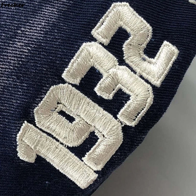 Men Rock Hip Hop Snapback Hat School Jeans Hat Letter Baseball Cap Dance