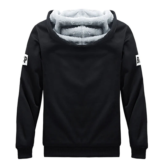 Wolf Czuadlte2024New Winter Men's Sports Set Casual Pants Hooded Sweater Youth Large Plus Plush Thickened Cardigan Two Piece Set
