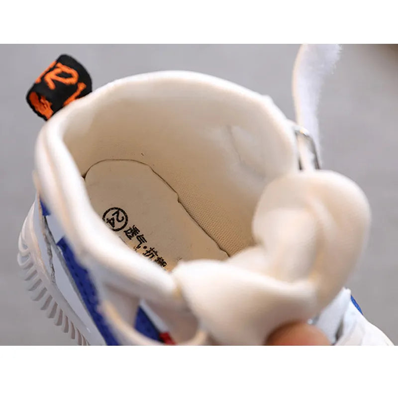 Toddler Sneakers  Fashion Kids Shoes  For Girls and Boys Autumn Boots PU Leather Baby