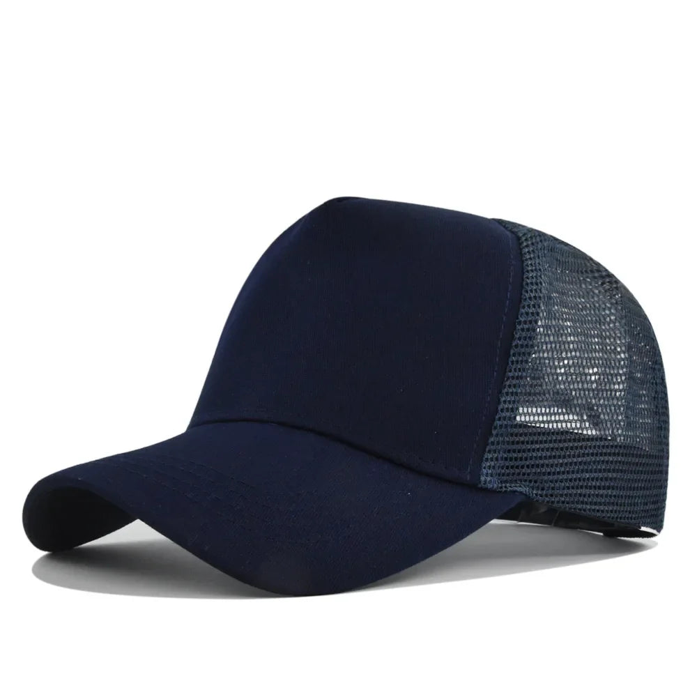 Fashion SunHat Outdoors Trucker Hat Cotton Mesh BreathableBaseball Cap Women Men Summer Sunshade MeshCap Truck Hat Cap Wholesale