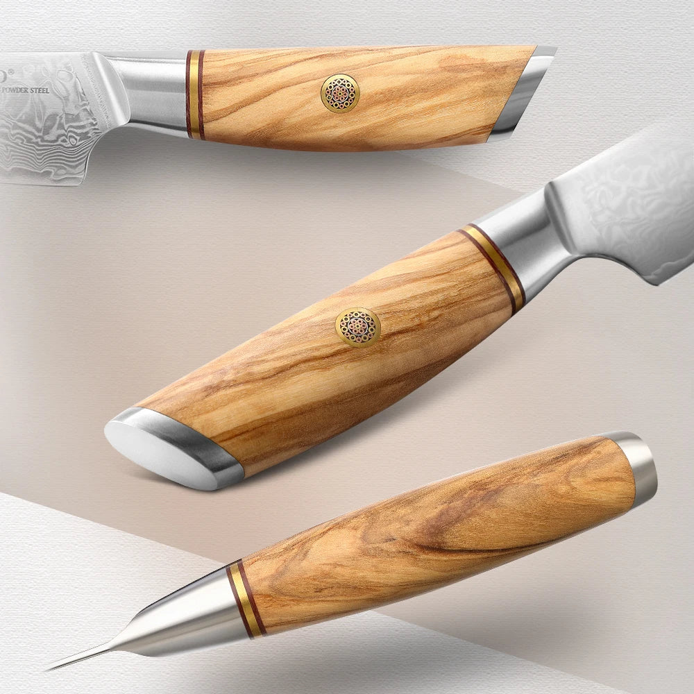 5" inch Utility Knife Kitchen Knives Japanese 73-layer Powder Steel Core