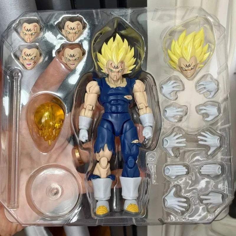 Black Hole Toys & TK Dragon Ball SHF Super Saiyan SSJ Majin Vegeta Battle Damage Full Power Anime Action Figures Models toys